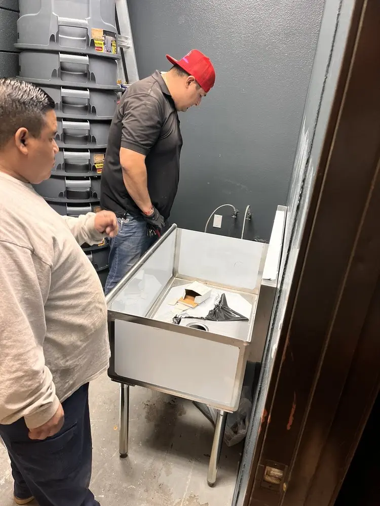 Commercial plumbing and sink installation in Atwater